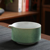 Maxbell Matcha Bowl Japanese Tea Cup Handmade for Japanese Matcha Preparation Family cyan