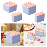 Maxbell Popsicles Models with Popsicle Stick Popcylce Maker for Frozen Yogurt Making S 4 girds