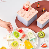 Maxbell Popsicles Models with Popsicle Stick Popcylce Maker for Frozen Yogurt Making S 4 girds