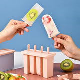 Maxbell Popsicles Models with Popsicle Stick Popcylce Maker for Frozen Yogurt Making L 4 girds