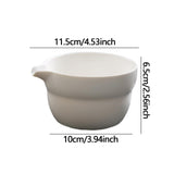 Maxbell Traditional Matcha Bowl with Pouring Spout for Tea Room Restaurant Beginners White