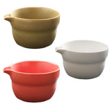 Maxbell Traditional Matcha Bowl with Pouring Spout for Tea Room Restaurant Beginners White