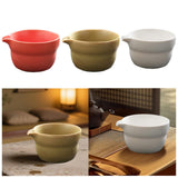 Maxbell Traditional Matcha Bowl with Pouring Spout for Tea Room Restaurant Beginners White