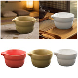 Maxbell Traditional Matcha Bowl with Pouring Spout for Tea Room Restaurant Beginners White