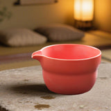 Maxbell Traditional Matcha Bowl with Pouring Spout for Tea Room Restaurant Beginners Pink