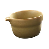 Maxbell Traditional Matcha Bowl with Pouring Spout for Tea Room Restaurant Beginners Beige