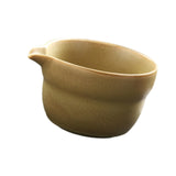 Maxbell Traditional Matcha Bowl with Pouring Spout for Tea Room Restaurant Beginners Beige