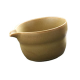 Maxbell Traditional Matcha Bowl with Pouring Spout for Tea Room Restaurant Beginners Beige