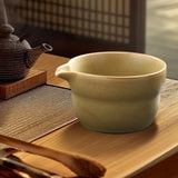 Maxbell Traditional Matcha Bowl with Pouring Spout for Tea Room Restaurant Beginners Beige