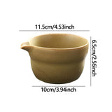 Maxbell Traditional Matcha Bowl with Pouring Spout for Tea Room Restaurant Beginners Beige
