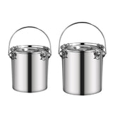 Maxbell Stainless Steel Sealed Bucket Kitchen Cookware Storage Bucket for Hotel Home 17.5 cmx17.5 cm