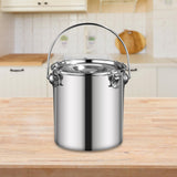 Maxbell Stainless Steel Sealed Bucket Kitchen Cookware Storage Bucket for Hotel Home 17.5 cmx17.5 cm