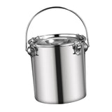Maxbell Stainless Steel Sealed Bucket Kitchen Cookware Storage Bucket for Hotel Home 17.5 cmx17.5 cm