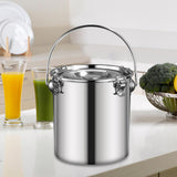Maxbell Stainless Steel Sealed Bucket Kitchen Cookware Storage Bucket for Hotel Home 17.5 cmx17.5 cm