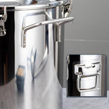 Maxbell Stainless Steel Sealed Bucket Kitchen Cookware Storage Bucket for Hotel Home 20 cmx20 cm