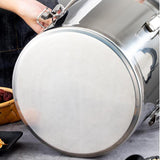 Maxbell Stainless Steel Sealed Bucket Kitchen Cookware Storage Bucket for Hotel Home 20 cmx20 cm