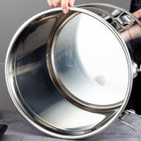 Maxbell Stainless Steel Sealed Bucket Kitchen Cookware Storage Bucket for Hotel Home 20 cmx20 cm