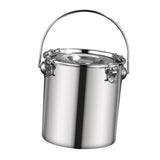 Maxbell Stainless Steel Sealed Bucket Kitchen Cookware Storage Bucket for Hotel Home 20 cmx20 cm