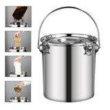 Maxbell Stainless Steel Sealed Bucket Kitchen Cookware Storage Bucket for Hotel Home 20 cmx20 cm