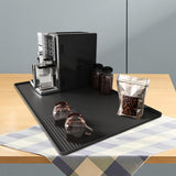 Maxbell Espresso Tamping Mat Heat Resistant Table Mat for Office Coffee Shop Counter Black