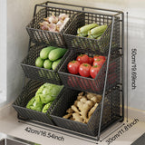 Maxbell Kitchen Vegetables Basket Stand Practical for Apartment Farmhouse Restaurant