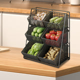 Maxbell Kitchen Vegetables Basket Stand Practical for Apartment Farmhouse Restaurant