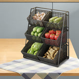 Maxbell Kitchen Vegetables Basket Stand Practical for Apartment Farmhouse Restaurant