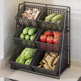 Maxbell Kitchen Vegetables Basket Stand Practical for Apartment Farmhouse Restaurant