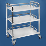 Maxbell Mobile Lab Utility Cart with 4 Brake Casters 45x35x86cm for Snack Bar Sturdy