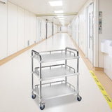 Maxbell Mobile Lab Utility Cart with 4 Brake Casters 45x35x86cm for Snack Bar Sturdy