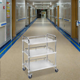 Maxbell Mobile Lab Utility Cart with 4 Brake Casters 45x35x86cm for Snack Bar Sturdy