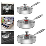 Maxbell Frying Pan Versatile with Handle Stainless Steel for Home Restaurant Kitchen Diameter 20 cm