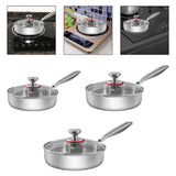 Maxbell Frying Pan Versatile with Handle Stainless Steel for Home Restaurant Kitchen Diameter 20 cm