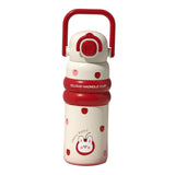 Maxbell Insulated Water Bottle with Handle Cartoon Tumbler for Work Traveling Sports Red
