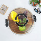 Maxbell Cheese Board Portable Gifts with Handle Snack Plate for Outdoor Bread Travel