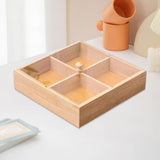 Maxbell Bamboo Nut Serving Tray Platter for Restaurant Outdoor Picnic Indoor Outdoor 20x20x4.5cm