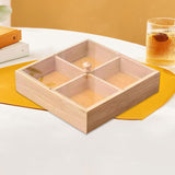 Maxbell Bamboo Nut Serving Tray Platter for Restaurant Outdoor Picnic Indoor Outdoor 20x20x4.5cm