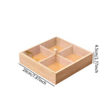 Maxbell Bamboo Nut Serving Tray Platter for Restaurant Outdoor Picnic Indoor Outdoor 20x20x4.5cm