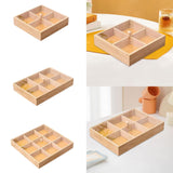 Maxbell Bamboo Nut Serving Tray Platter for Restaurant Outdoor Picnic Indoor Outdoor 20x20x4.5cm