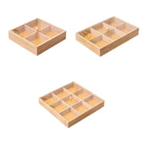 Maxbell Bamboo Nut Serving Tray Platter for Restaurant Outdoor Picnic Indoor Outdoor 20x20x4.5cm