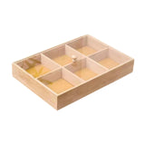 Maxbell Bamboo Nut Serving Tray Platter for Restaurant Outdoor Picnic Indoor Outdoor 30x20x4.5cm