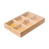 Maxbell Bamboo Nut Serving Tray Platter for Restaurant Outdoor Picnic Indoor Outdoor 30x20x4.5cm