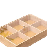 Maxbell Bamboo Nut Serving Tray Platter for Restaurant Outdoor Picnic Indoor Outdoor 30x20x4.5cm