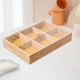 Maxbell Bamboo Nut Serving Tray Platter for Restaurant Outdoor Picnic Indoor Outdoor 30x20x4.5cm