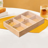 Maxbell Bamboo Nut Serving Tray Platter for Restaurant Outdoor Picnic Indoor Outdoor 30x20x4.5cm