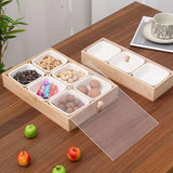 Maxbell Bamboo Nut Serving Tray Platter for Restaurant Outdoor Picnic Indoor Outdoor 30x20x4.5cm