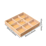 Maxbell Bamboo Nut Serving Tray Platter for Restaurant Outdoor Picnic Indoor Outdoor 30x30x4.5cm