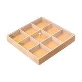 Maxbell Bamboo Nut Serving Tray Platter for Restaurant Outdoor Picnic Indoor Outdoor 30x30x4.5cm