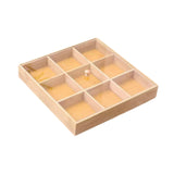 Maxbell Bamboo Nut Serving Tray Platter for Restaurant Outdoor Picnic Indoor Outdoor 30x30x4.5cm