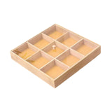 Maxbell Bamboo Nut Serving Tray Platter for Restaurant Outdoor Picnic Indoor Outdoor 30x30x4.5cm